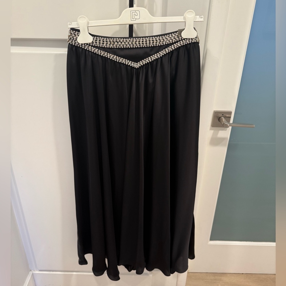 NWT Paco Rabanne Silk Skirt with Crystal Embellished Waist